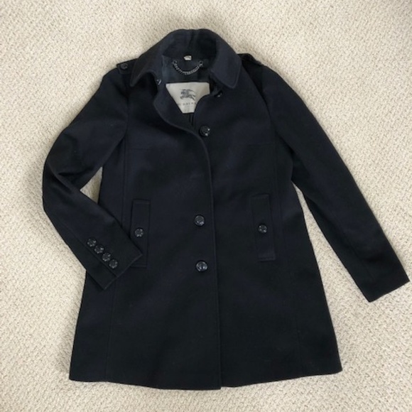 Burberry of London Wool/Cashmere Pea Coat